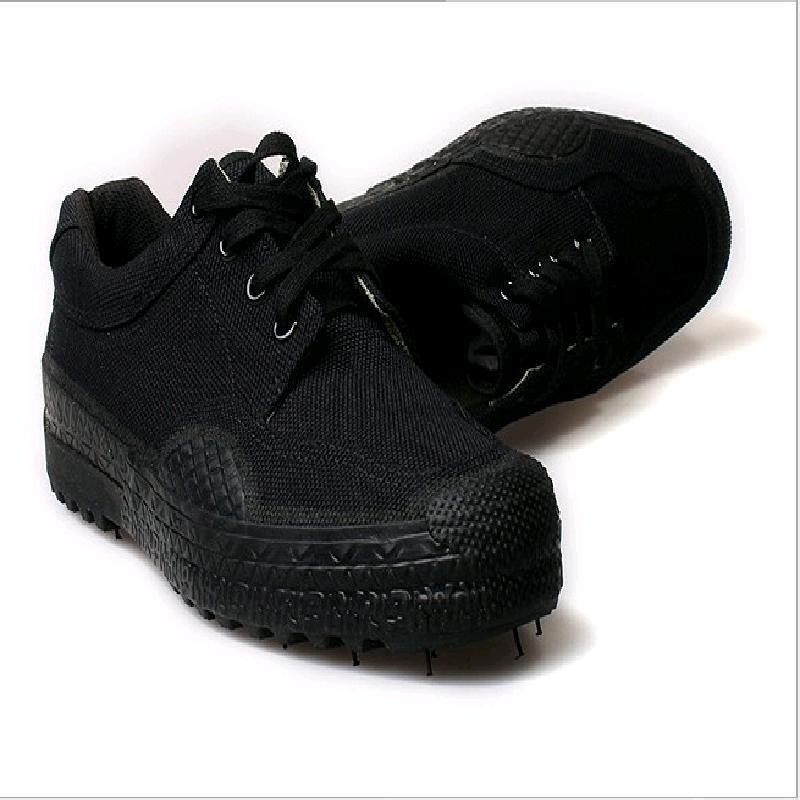 工装鞋作训男女迷彩解放鞋帆布军胶鞋白色