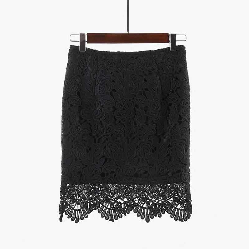 qma新款蕾丝半身裙春装包裙女高腰短裙子镂空修身包臀一步裙钩花27夏