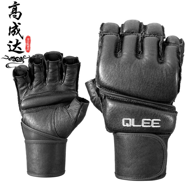 健身运动装备拳击手套皮质成人搏击手套mma半指拳套散打ufc格斗手套