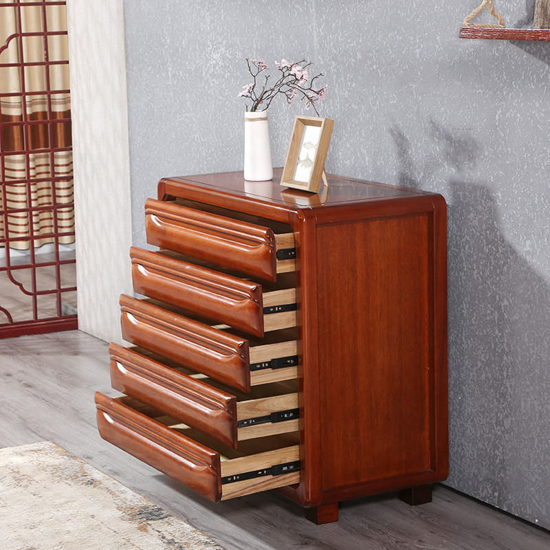 五斗柜抽屉式实木柜子五斗橱收纳柜中式实木卧室成套家具储物柜