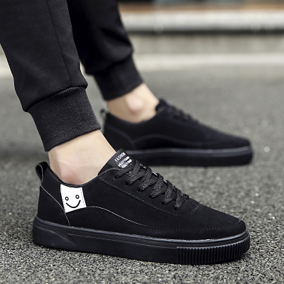 2017秋季新款韩版潮流男鞋子百搭休闲帆布鞋男士低帮板鞋透气潮鞋