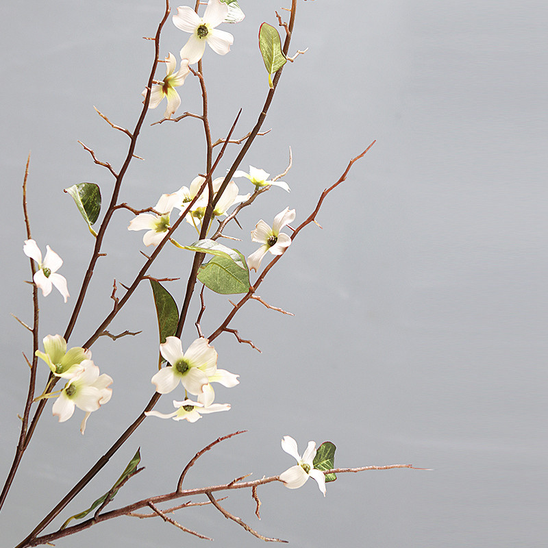 大枝仿真枸木花四照花绢花假花花艺花卉插花花器装饰客厅家居摆件