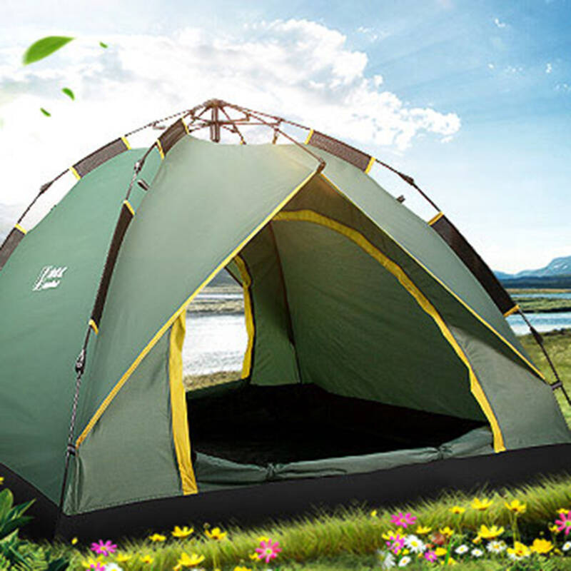 帐篷户外3-4人2人家庭室内全自动野外露营旅行户外帐篷双人