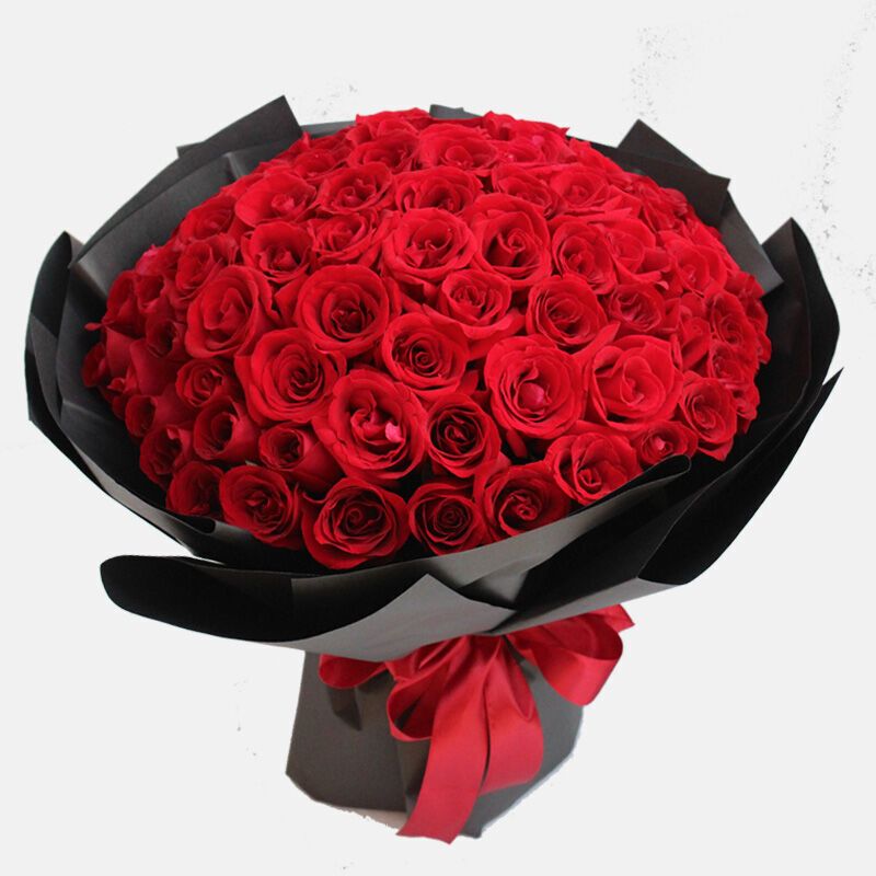 99朵红玫瑰花束鲜花速递西宁市城南新区海湖新区同城速递配送花上门