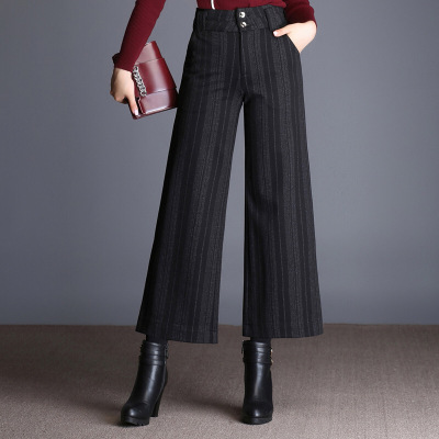夏季新款阔腿裤女秋八分裤休闲裤女宽松大码黑色西裤女甩裤