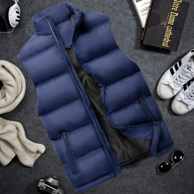 男士马甲秋冬羽绒棉马夹韩版休闲修身秋季新款背心男装外套坎肩潮