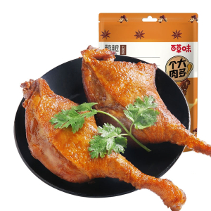 百草味(BE&CHEERY)鸭腿100gx10麻辣卤味鸭货肉类熟食即食真空装休闲小吃零食