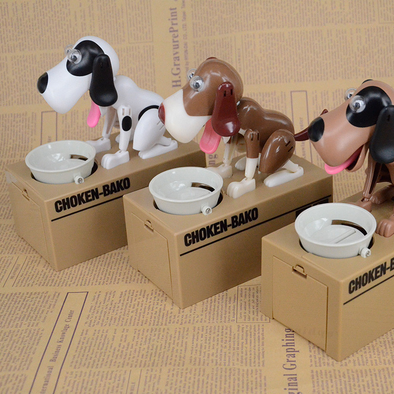 定制卡通创意新年奖品贪吃狗储蓄罐硬币存钱罐儿童玩具生日小礼物