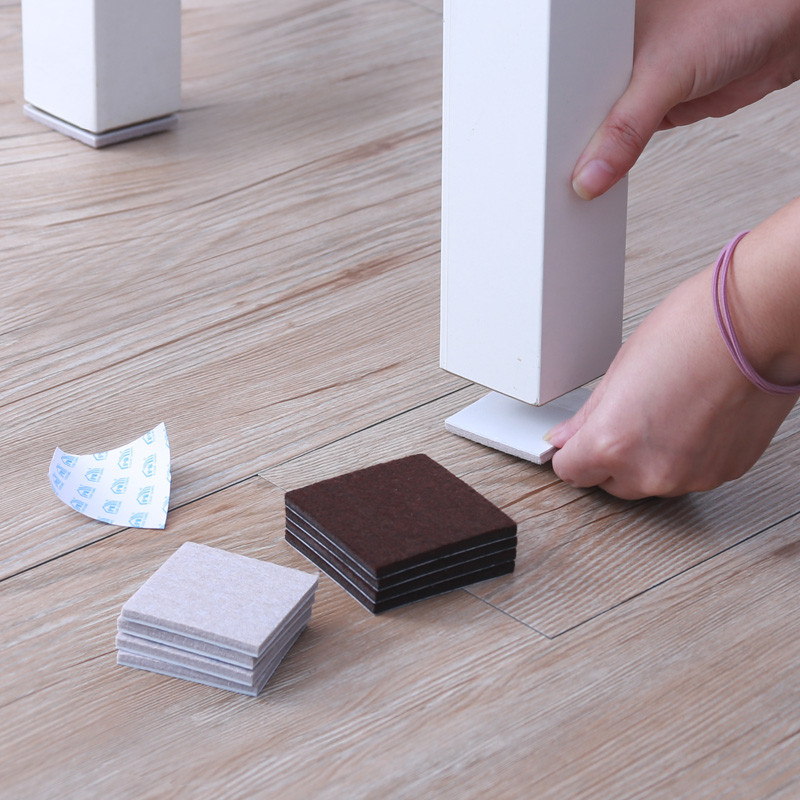 毛毡餐桌脚垫加厚椅子脚套 静音防滑家具脚垫 垫高自粘地板保护垫