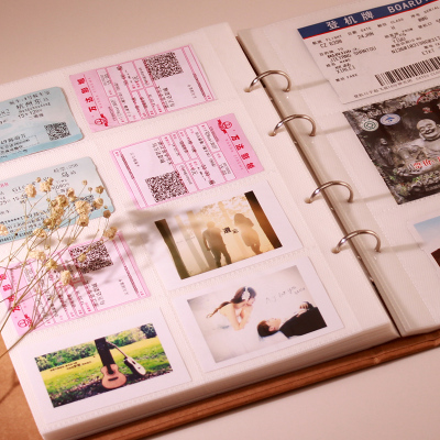 电影票火车票收集册收藏册钱币3寸5寸影集插页式拍立得相册
