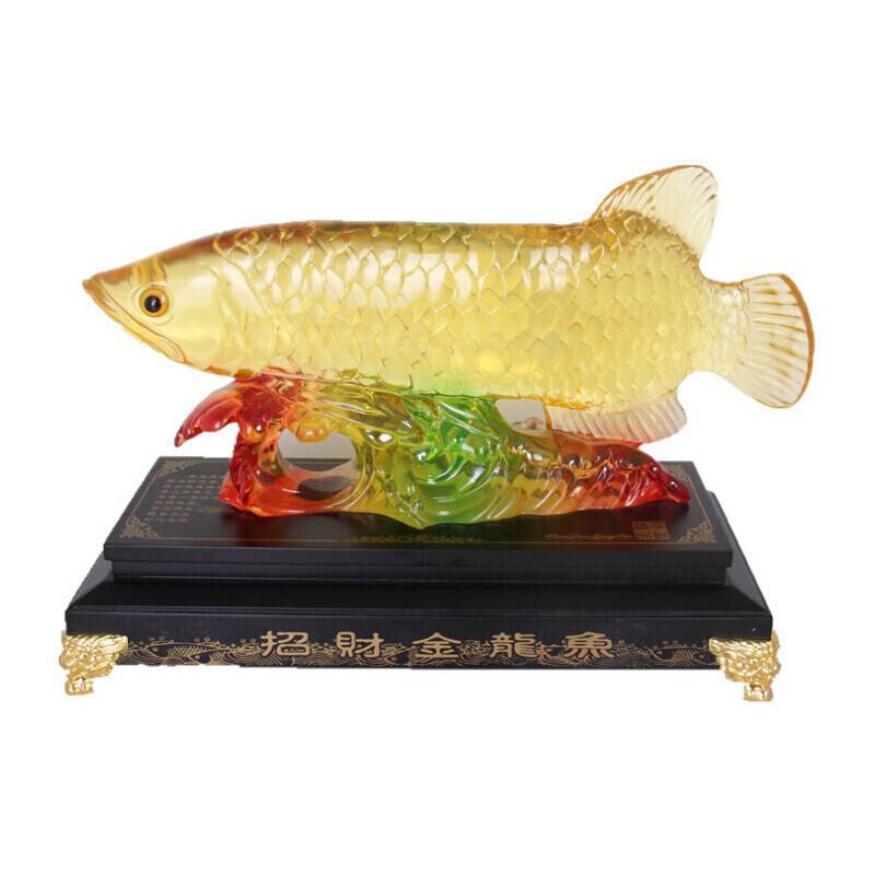 金龍魚擺件樹脂工藝品家居裝飾品