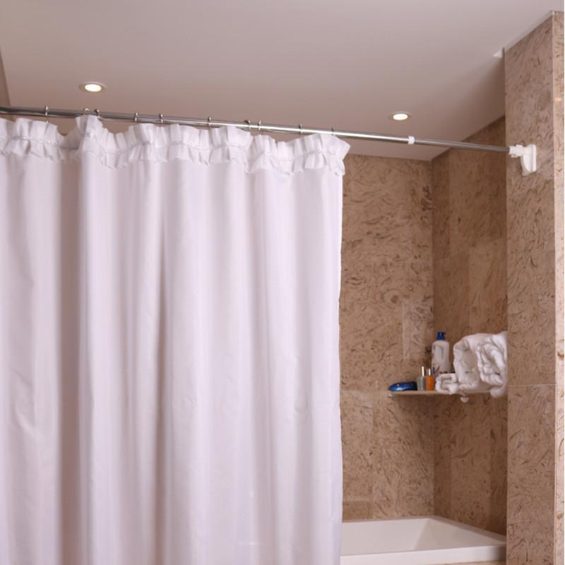 免打孔加厚不锈钢浴帘杆卫生间晾衣杆浴室伸缩杆撑杆窗帘杆