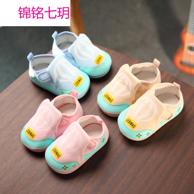 锦铭七玥乐比猫2018春季新款宝宝学步鞋防滑软底婴儿鞋子卡通纯棉儿童单鞋