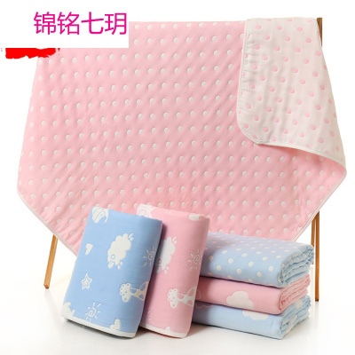 锦铭七玥2017热销六层纱布棉童被A类无荧光儿童毛巾被宝宝抱被盖毯批发
