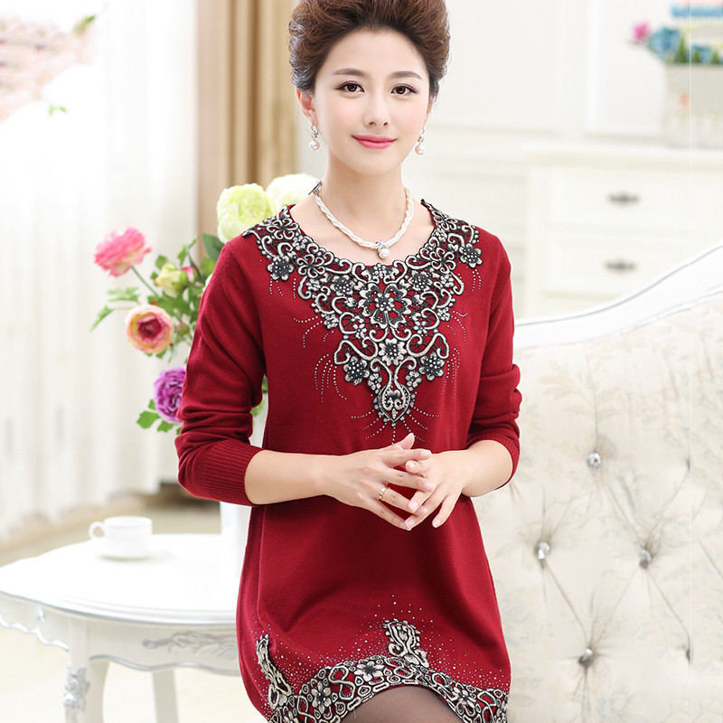 808春新款2018春秋新款女装大码连衣裙妈妈装