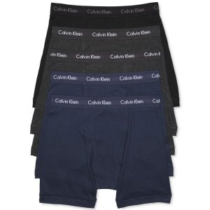 卡文克莱Calvin Klein CK内衣2021春夏新款男士时尚LOGO腰边五条装贴身平角内裤62102165-799