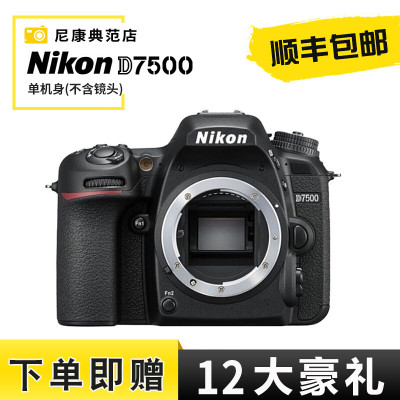 尼康(Nikon)D7500 单机身 机身 中高端数码单反相机 2088万有效像素 4K拍摄 WiFi分享 翻转触摸屏