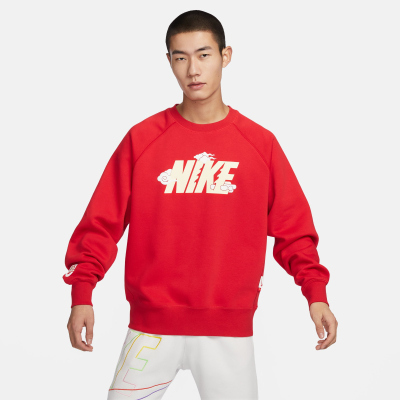 Nike/耐克卫衣龙年运动休闲加绒保暖圆领男装套头衫FZ6374-657 C