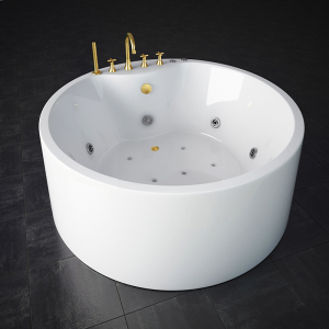 亚克力欧式独立式一体浴缸圆形按摩酒店双人情侣圆形浴缸波迷娜BOMINA