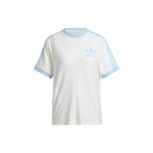 Adidas Originals三叶草3-STRIPES T-SHIRT 复古拼色字母印花运动圆领短袖 T恤IR7469