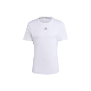 阿迪达斯Adidas Hiit Training Tee 纯色Logo标识速干运动健身短袖 正肩袖T恤 男款 白色