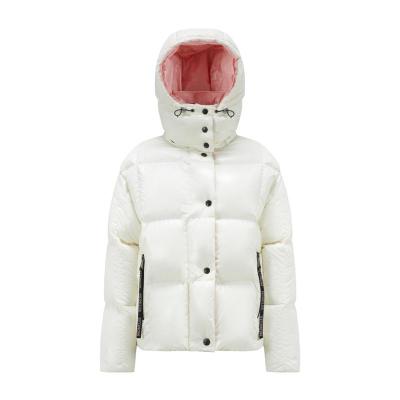 盟可昧 Moncler Parana 白色短款羽绒服 时尚休闲羽绒填充舒适保暖女士棉服外套 海外代购专柜