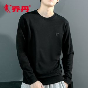 乔丹卫衣男2022秋季新款宽松纯色学生套头衫圆领长袖休闲服运动服运动卫衣