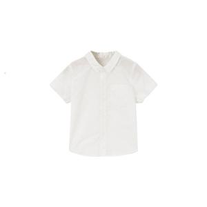 [1件5折价:69.5]moomoo童装男童衬衫夏季新款纯色洋气简约男婴童纯色梭织衬衫