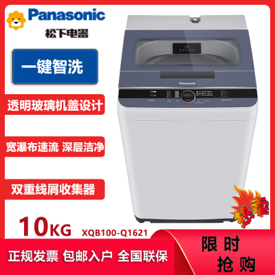 松下(Panasonic)XQB100-Q1621 10公斤波轮洗衣机一键智洗 宽瀑布速流 深层洁净