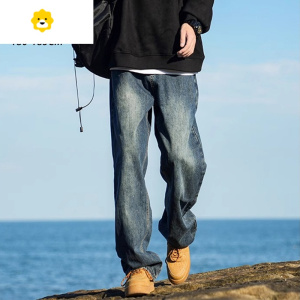 FISH BASKET190高个子男生加长款牛仔裤男款季直筒裤子180超长版185阔腿裤