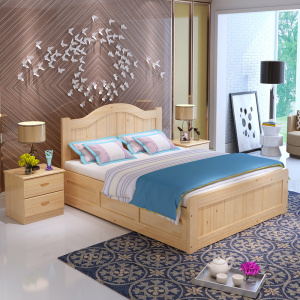 床双人床主卧单人床1.5米1.8米大床高箱床家用经济型现代简约
