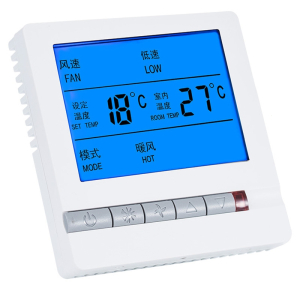 邦可臣中央空调温控器控制面板液晶三速开关风机盘管水冷空调控制线控器