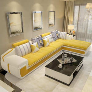 皮布艺沙发CIAA组合北欧简约客厅大小户型转角乳胶沙发2.6/3.3/3.6米4