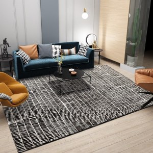 家柏饰(CORATED)地毯客厅茶几毯北欧现代简约欧式家用地毯卧室ins风床边地垫灰色