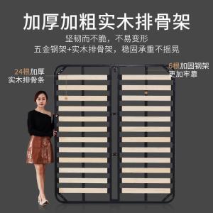 森美人布艺床 现代简约北欧轻奢双人床床 主卧1.8米小户型软包床