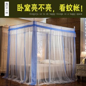 家柏饰(CORATED)三开廷蚊帐1.82.0米双人新款1.5m家用落地加密加厚