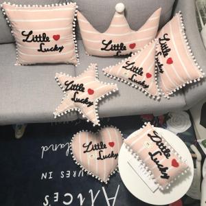 家柏饰(CORATED)创意手工枕北欧风全棉抱枕公主房装饰枕沙发靠背靠垫飘窗靠枕