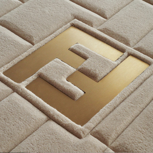 美帮汇意式简客厅地毯 金属F混纺手工地毯素色现代简约后现代卧室