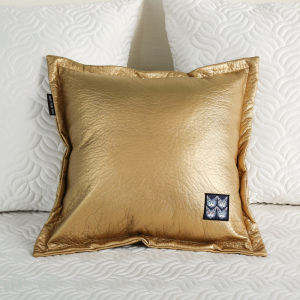 北欧纯色沙发抱枕套皮质客厅靠垫正方形靠枕现代简约灰色靠枕床头
