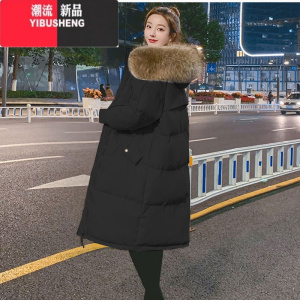 YIBUSHENG大码羽绒棉服女冬季2023年新款韩版中长款面包服宽松棉衣加厚棉袄
