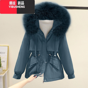 YIBUSHENG派克服女棉衣23冬季新款加绒加厚棉袄韩版小个子短款羽绒棉服外套