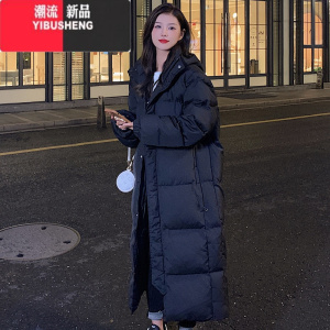 YIBUSHENG羽绒棉服女2023年冬季新款棉衣女中长款oversize棉袄加厚外套