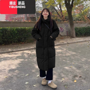 YIBUSHENG棉服女冬季外套棉袄棉衣2022新款加厚oversize长款面包服冬装