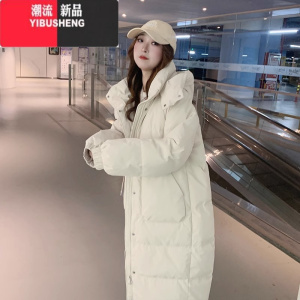 YIBUSHENG羽绒棉衣棉服女款2023新款韩版大码宽松中长款派克服棉袄外套