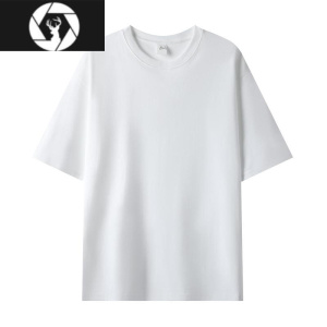 HongZun320g三本针t恤男短袖夏季基础款精梳半袖体恤内搭打底衫