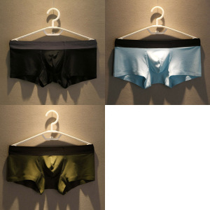 盛世尼曼3条装男士莫代尔内裤运动平角裤透气一片式低腰性感四角短裤内裤