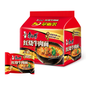 康师傅 方便面红烧牛肉面香辣香菇炖鸡藤椒番茄鸡蛋经典袋装泡面