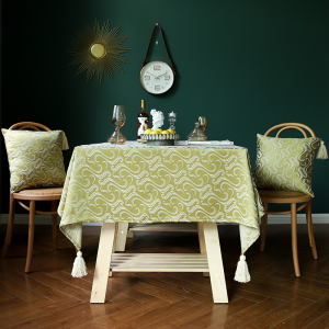 京城派 轻奢桌布北欧美式餐桌布长条茶几桌布布艺现代简约欧式提花