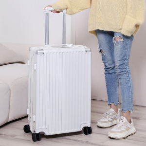 罗恩Ronoen铝框行李箱24寸男女小型20寸登机箱高颜值拉杆箱万向轮26寸旅行箱皮箱子出国留学托运箱包29寸密码箱出口