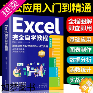 [正版][正版]Excel完全自学教程 零基础办公软件从入门到精通数据分析与处理wps excel函数与公式应用大全计算